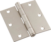 National Hardware N830-248 Door Hinge, Cold Rolled Steel, Satin Nickel, Non-Rising, Removable Pin, Full-Mortise, 50 lb